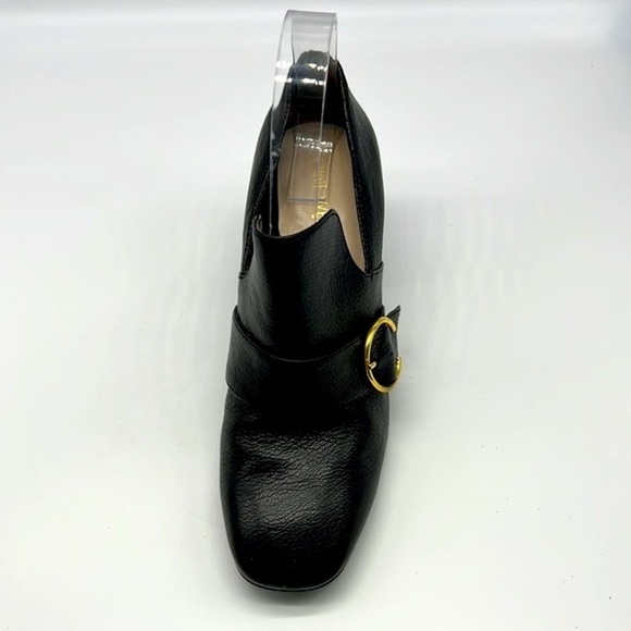 Nine West - Baroque Square Toe Leather Buckle Chunky Block Heels Size 7.5 - Picture 11 of 15